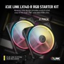 Corsair iCUE LINK LX140-R RGB Arvuti korpus Ventilaator 14 cm Must 2 tk Corsair iCUE LINK LX140-R RGB Arvuti korpus Ventilaator 14 cm Must 2 tk