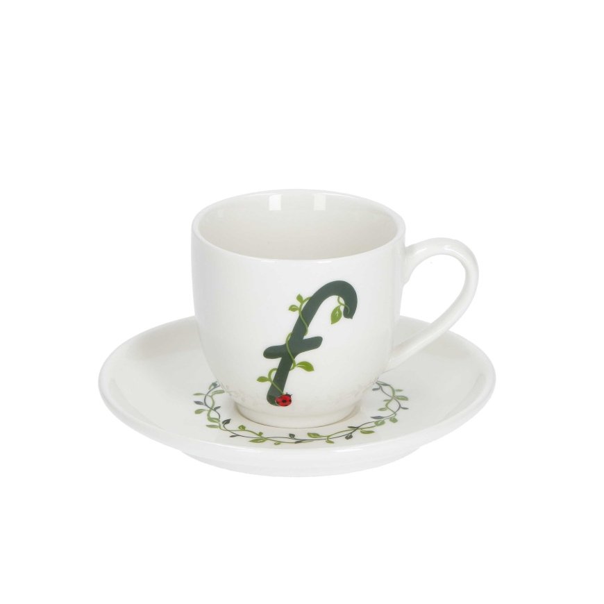 LA PORCELLANA BIANCA SOLOTUA Cup and Saucer 90 ml, Design F