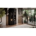 Cama 2D display cabinet MICHELLE 86x35-47xH180 black/viking oak Cama 2D display cabinet MICHELLE 86x35-47xH180 black/viking oak
