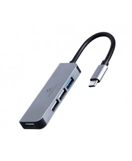 Gembird UHB-CM-U3P1U2P3-01 laptop dock/port replicator Wired USB 3.2 Gen 1 (3.1 Gen 1) Type-C Silver