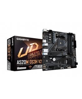 GIGABYTE A520M DS3H V2 emolevy Kanta AM4 mikro ATX