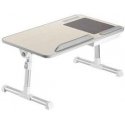 Spacetronik Beddy M adjustable bedside table, white beech Spacetronik Beddy M adjustable bedside table, white beech