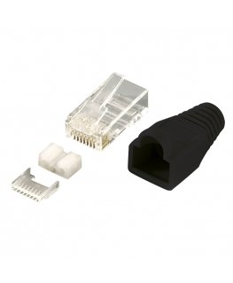 LogiLink MP0022 wire connector RJ45 Black, Transparent