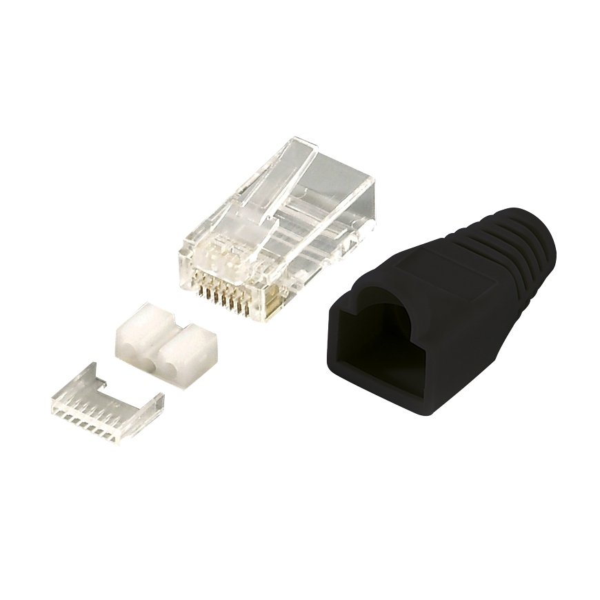 LogiLink MP0022 vadu savienotājs RJ45 Melns, Caurspīdīgs