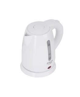 Adler AD 1272 vedenkeitin 1 L 1600 W Hasselpähkinä, Valkoinen