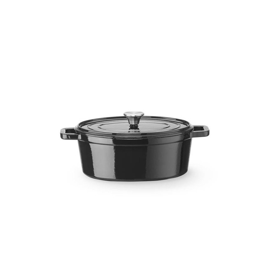 Hendi Enamelled Cast Iron Oval Pot 4.4 l 365x290x115 mm – 2