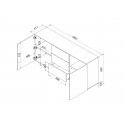 Cama 2D3S ALMA komoda 180x41,5xH90 kašmyras Cama 2D3S ALMA komoda 180x41,5xH90 kašmyras