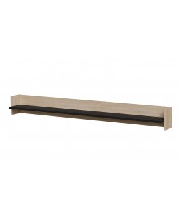 Cama PORTO 473535 plaukts Pie sienas montējams plaukts Pie sienas uzstādīts Daļiņu plate Melns, Ozols