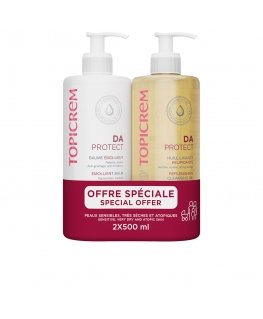 Topicrem DA PROTECT EMOLLIENT BALM 500 ML + PUHDISTUSGEELI 500 ML PAKKAUS 2 kpl