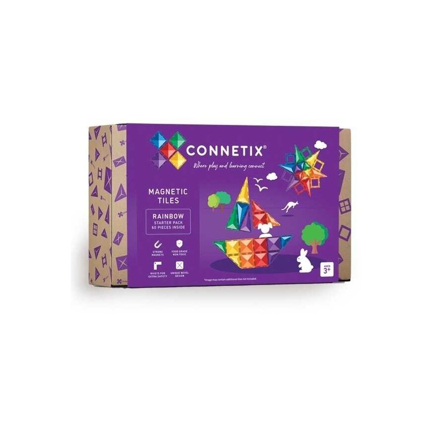 CONNETIX Light Star Pack Kūrybinės magnetinės kaladėlės su apšvietimu, 28 dalys