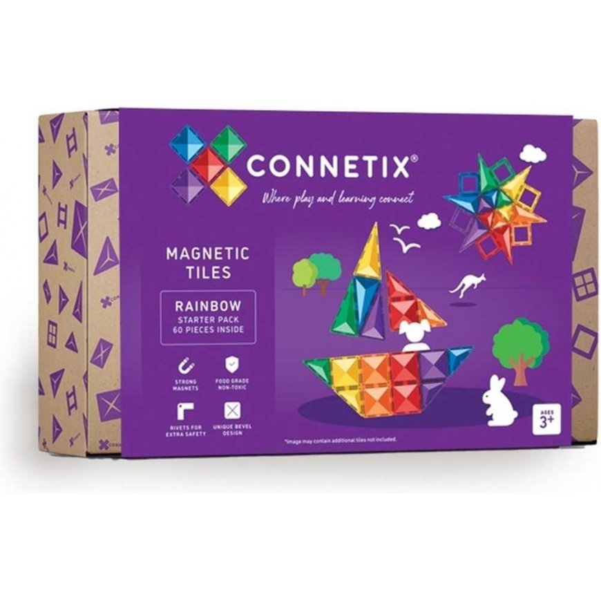 CONNETIX Light Star Pack Kūrybinės magnetinės kaladėlės su apšvietimu, 28 dalys – 2