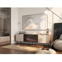 Cama ALMERA TV cabinet 180.5x42x52.5 walnut/cashmere + black fireplace