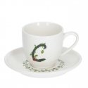 LA PORCELLANA BIANCA SOLOTUA Krūze un šķīvītis 90 ml, Design C LA PORCELLANA BIANCA SOLOTUA Krūze un šķīvītis 90 ml, Design C