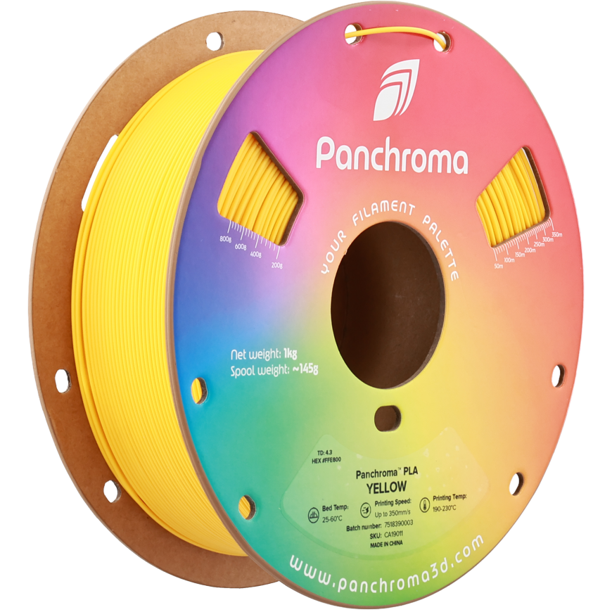 Polymaker Panchroma PLA 1.75mm 1kg - Dzeltena