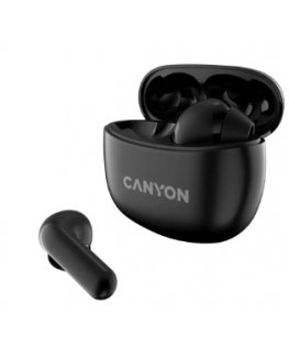 Canyon CNS-TWS5B austiņas un brīvroku komplekts Bezvadu Ausīs Zvani /mūzika/sports/ikdiena USB Veids-C Bluetooth Melns