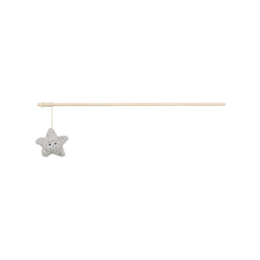 Rotaļlieta kaķiem - Trixie Xmas playing rod, star, wood, 48 cm