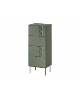 Cama 4S TRESSE komoda 50x40x125 matinės žalios spalvos