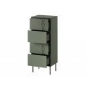 Cama 4S TRESSE chest of drawers 50x40x125 matte green Cama 4S TRESSE chest of drawers 50x40x125 matte green