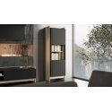 Cama PORTO 59x38x180 vitrina ąžuolas/juoda Cama PORTO 59x38x180 vitrina ąžuolas/juoda