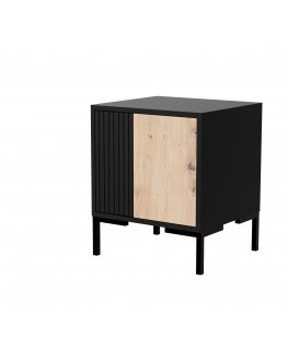 Cama MERCI 400018 naktsskapītis 0 atvilktne (-s) Melns, Ozols