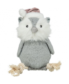 Plīša rotaļlieta - Trixie Xmas owl with rope, plush|rope, 31 cm
