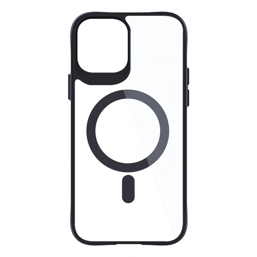 3MK Satin Armor MagCase mobiliojo telefono dėklas 17 cm (6.7") Juoda, Permatomas