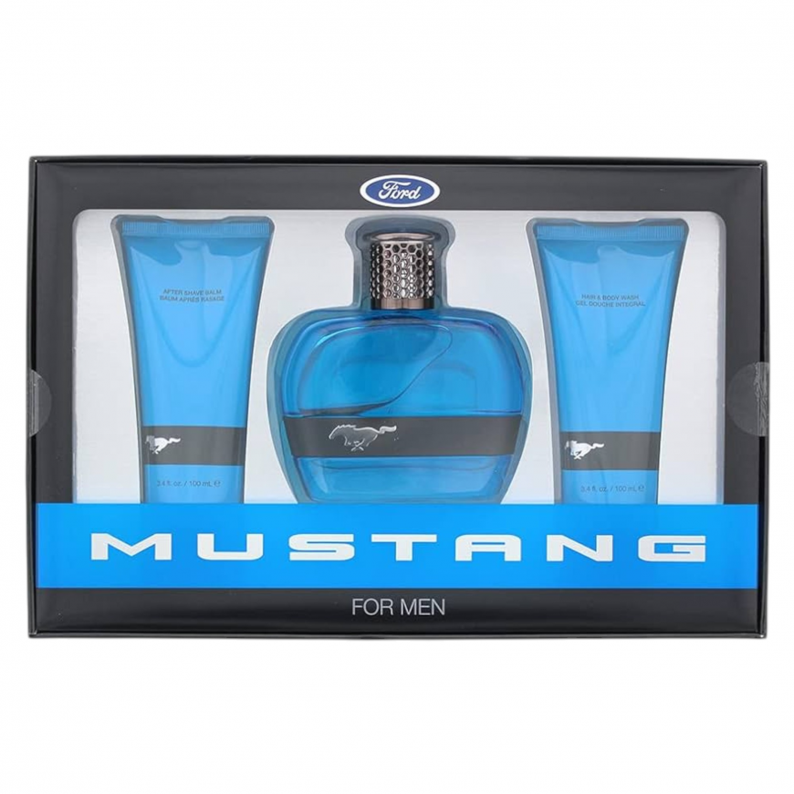 Set Ford: Mustang Blue, Eau De Toilette, For Men, 100 ml + Musta