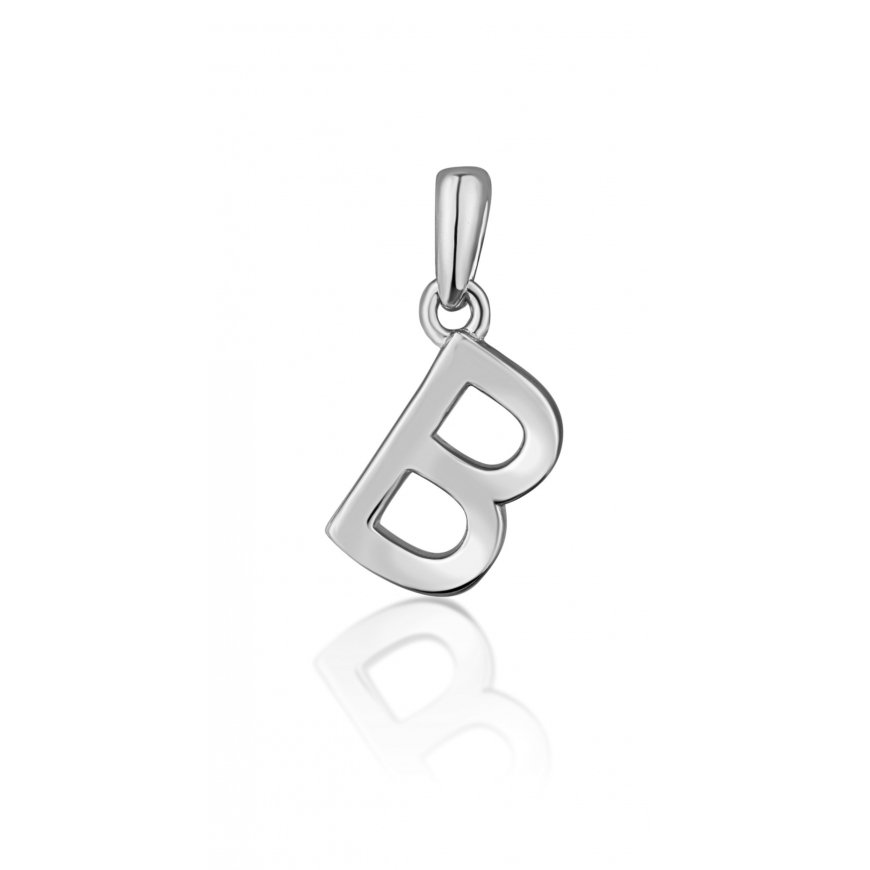 JVD minimālistisks sudraba piekariņš ar burtu "B" SVLP0948XH2000B