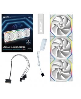 Lian Li UNI FAN SL Wireless 120 Arvuti korpus Ventilaator 12 cm Valge 3 tk