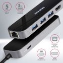 Axagon HMC-6GL sülearvuti dokk ja pordireplikaator Juhtmega ühendatud USB 3.2 Gen 1 (3.1 Gen 1) Type Axagon HMC-6GL sülearvuti dokk ja pordireplikaator Juhtmega ühendatud USB 3.2 Gen 1 (3.1 Gen 1) Type