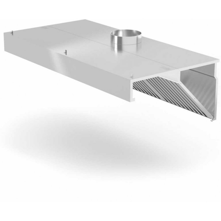 Corner wall hood with labyrinth filters and LED lighting 120x70x45 cm - Hendi 229316 – 2