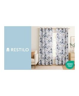 Oxford RESTILO CARLI curtain, light beige color, smooth, classic style, with ties, 25x1.5 cm, oxford fabric, 140x250 cm.