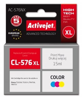 Activejet AC-576NX tintes kārtridžs 1 pcs Saderība Augsta (XL) produktivitāte Zils, Sarkans, Dzeltens