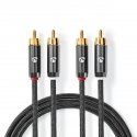 Nedis CATB24200GY10 аудио кабель 1 m 2 x RCA Серый Nedis CATB24200GY10 аудио кабель 1 m 2 x RCA Серый