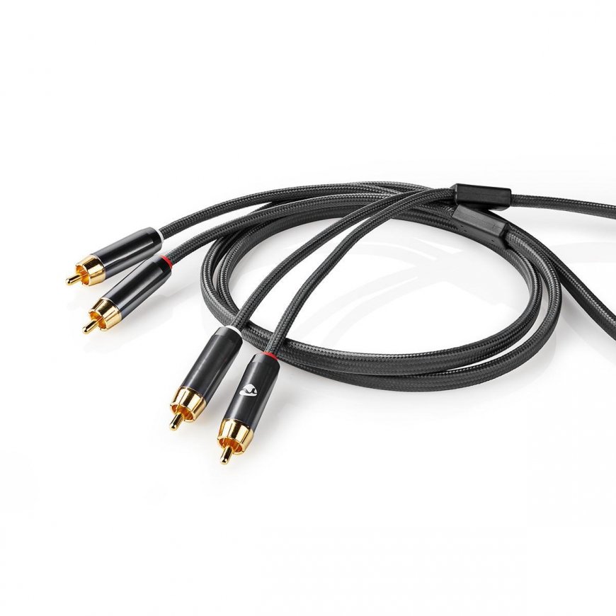 Nedis CATB24200GY10 audio cable 1 m 2 x RCA Grey – 3