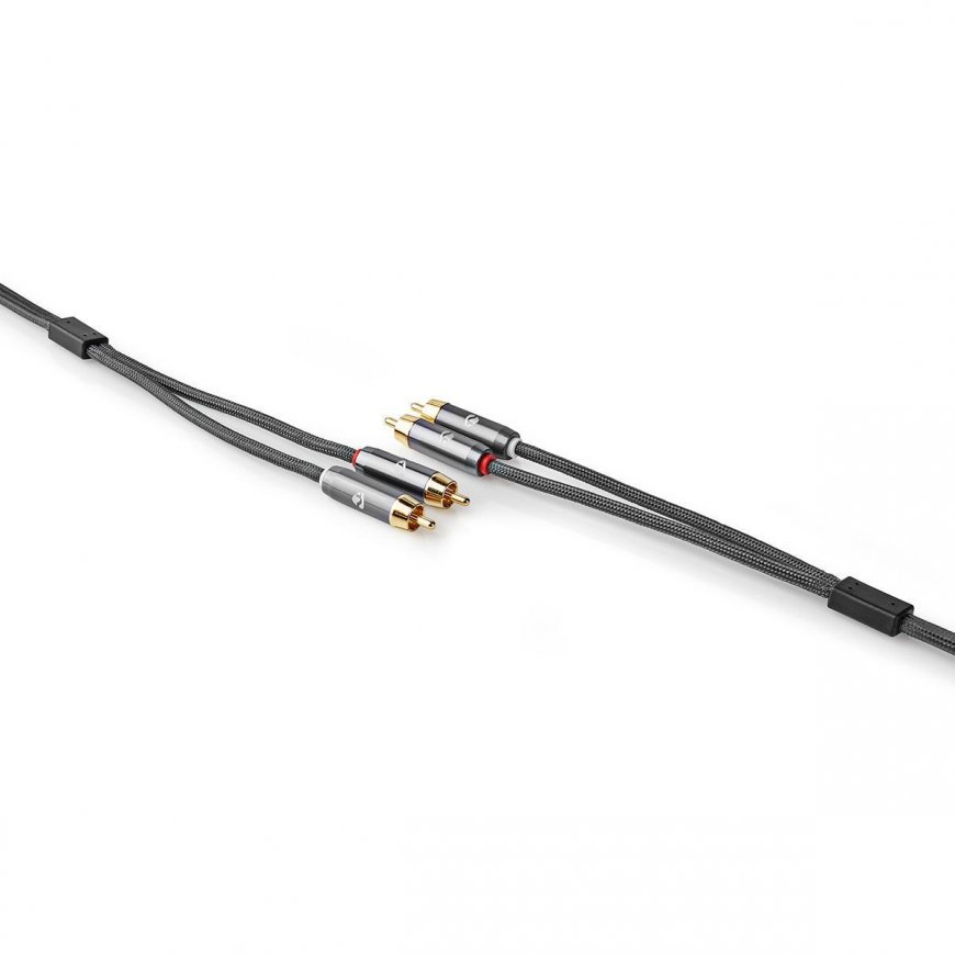 Nedis CATB24200GY10 audio kabelis 1 m 2 x RCA Pelēks – 5