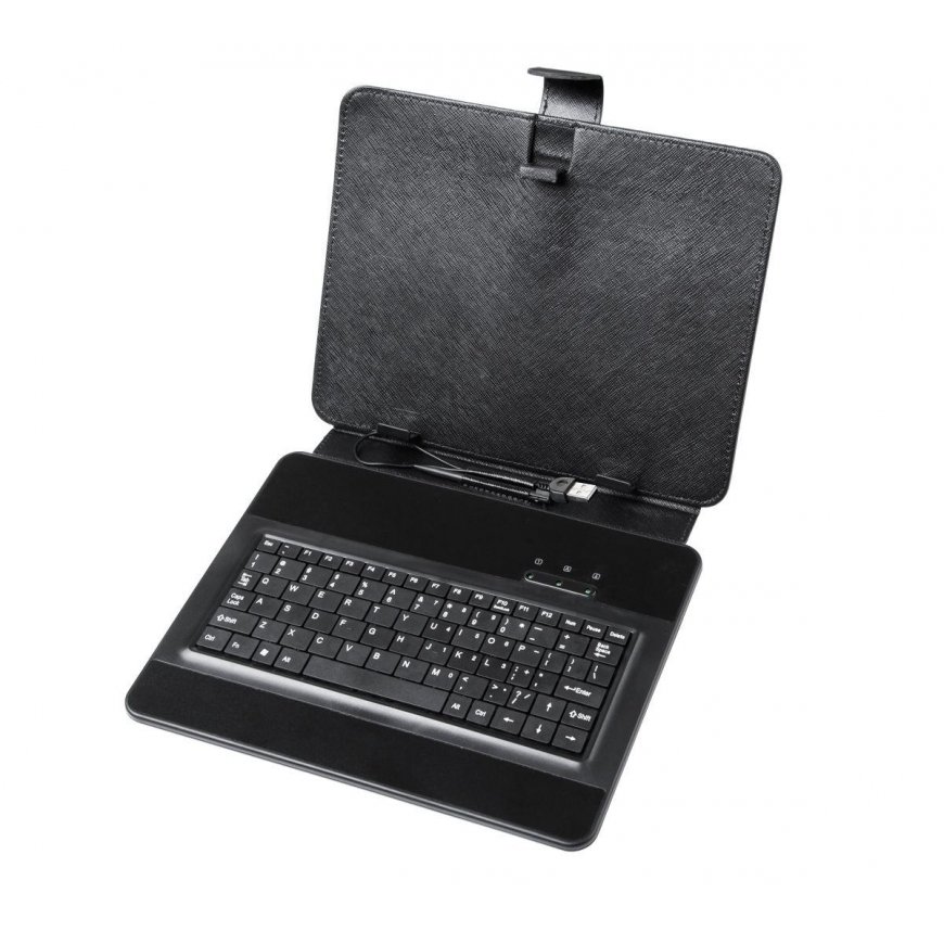 QUER Universāls vāciņš planšetdatoriem 9.7 collas ar USB tastatūru