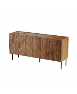Cama JUNGLE komoda 152x40,5x74,5 ąžuolo wotan + juodos kojos