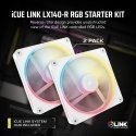 Corsair iCUE LINK LX140-R RGB Arvuti korpus Ventilaator 14 cm Valge 2 tk