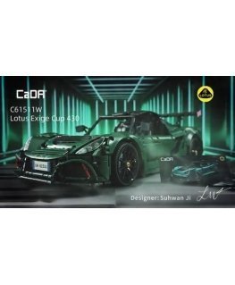 CaDA konstruktorin palikat - Auto 54 cm kaupunkiauto Lotus Exige Cup 430 tummanvihreä ajoneuvo 3730 osaa