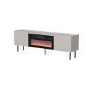 Cama LUCCA TV cabinet 180x40x59 cashmere + black fireplace Cama LUCCA TV cabinet 180x40x59 cashmere + black fireplace