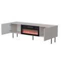 Cama LUCCA TV cabinet 180x40x59 cashmere + black fireplace Cama LUCCA TV cabinet 180x40x59 cashmere + black fireplace