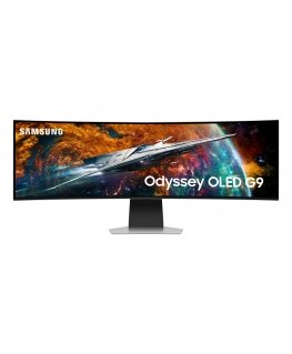 Samsung G95SC computer monitor 124.5 cm (49") 5120 x 1440 pixels Dual QHD OLED Silver