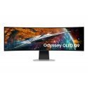 Samsung G95SC monitori 124,5 cm (49") 5120 x 1440 pikseļi Dual QHD OLED Sudrabs