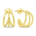 Brilio Silver Brilio silver trendy gold-plated earrings with a hoop EA877Y Brilio Silver Brilio silver trendy gold-plated earrings with a hoop EA877Y