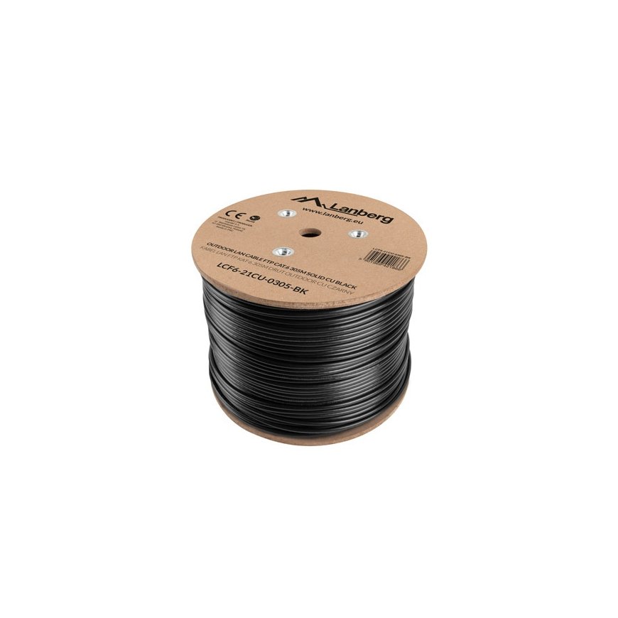 Lanberg LCF6-21CU-0305-BK võrgukaabel Must 305 m Cat6 F/UTP (FTP) – 4