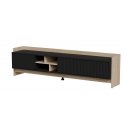Cama RTV PORTO 3D spintelė 190x38x50 ąžuolas/juoda
