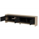 Cama RTV PORTO 3D spintelė 190x38x50 ąžuolas/juoda