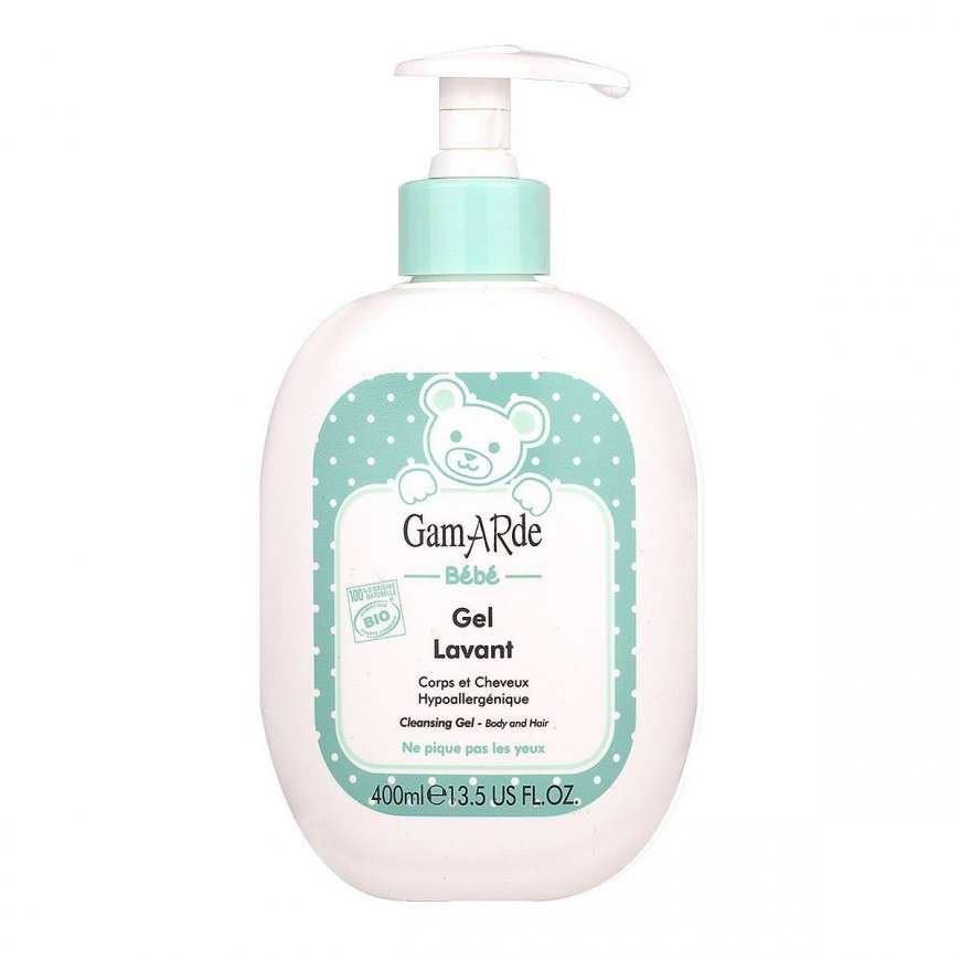Gamarde, Baby, Bio, Niisutav, Dušigeel, Keha & Juuksed, 400 ml – 2