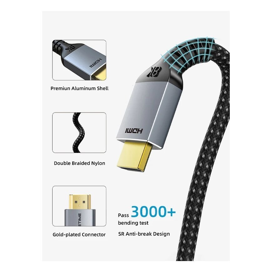 Кабель Extra Digital Premium класса HDMI - HDMI 8K, UHD, 1м, версия 2.1